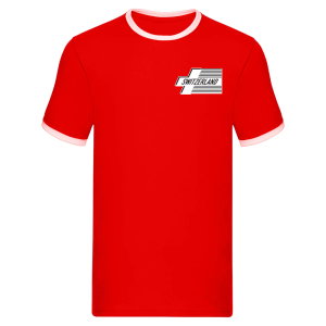 Switzerland Logo Ringer Tee (Red)