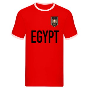 Egypt Logo & Text Ringer Tee (Red)