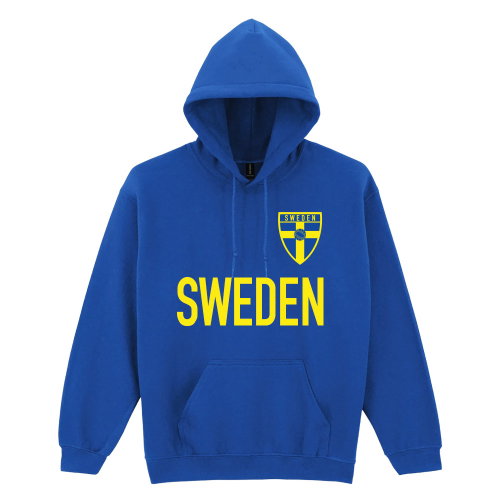 Sweden Logo & Text Hoody (Blue)