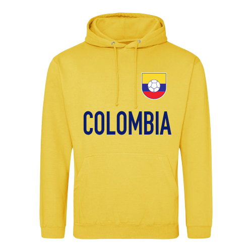 Colombia Logo & Text Hoody (Yellow)