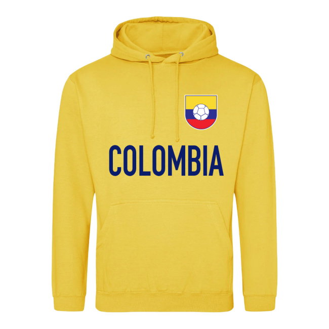 Colombia Logo & Text Hoody (Yellow)