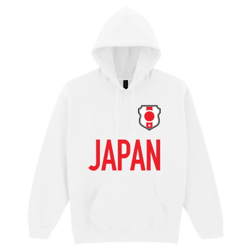 Japan Logo & Text Hoody (White)