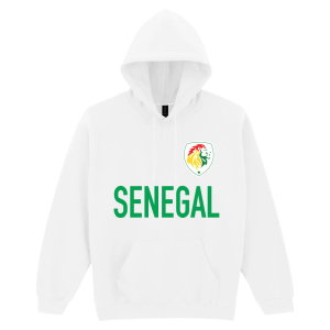 Senegal Logo & Text Hoody (White)