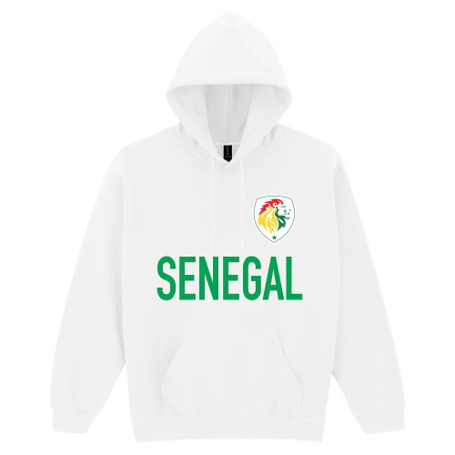 Senegal Logo & Text Hoody (White)