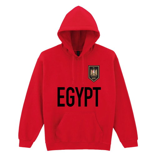 Egypt Logo & Text Hoody (Red)