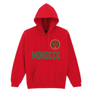 Morocco Logo & Text Hoody (Red)