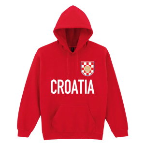 Croatia Logo & Text Hoody (Red)