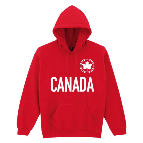 Canada Logo & Text Hoody (Red)
