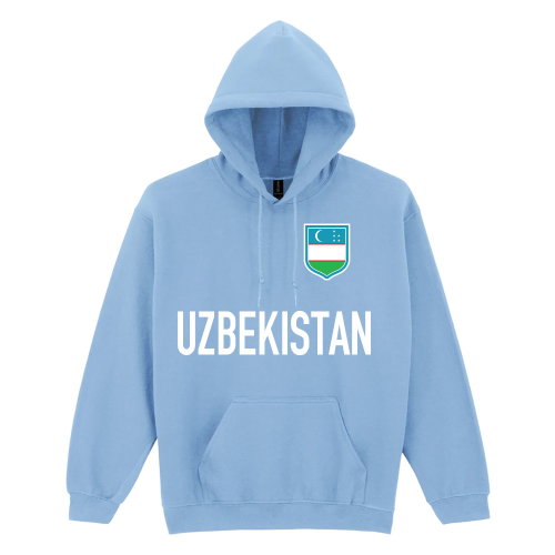 Uzbekistan National Team Text Hoodie (Sky Blue)