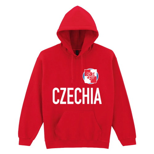 Czechia National Team Text Hoodie (Red)