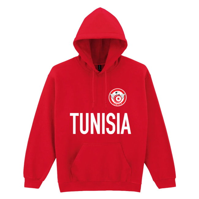 Tunisia National Team Text Hoodie (Red)