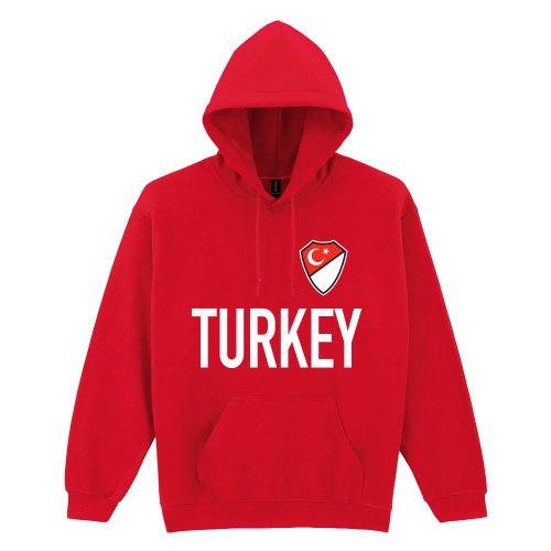Turkey National Team Text Hoodie (Red)