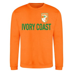 Ivory Coast National Team Text Sweatshirt (Orange)