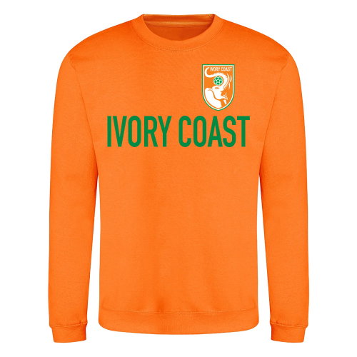 Ivory Coast National Team Text Sweatshirt (Orange)
