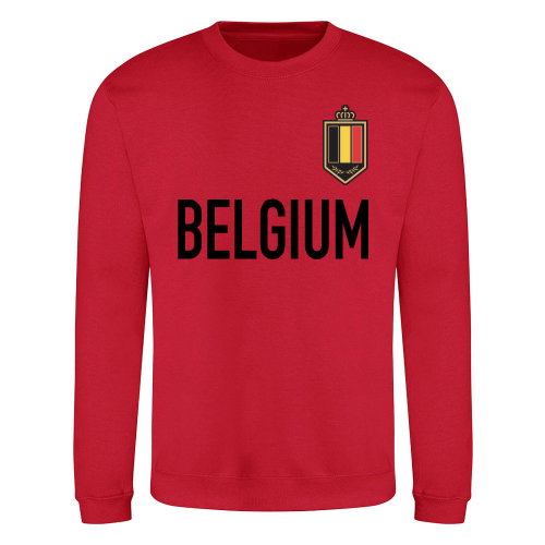 Belgium National Team Text Sweatshirt (Red)