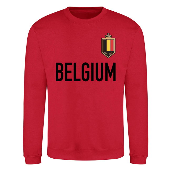 Belgium National Team Text Sweatshirt (Red)