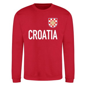 Croatia National Team Text Sweatshirt (Red)