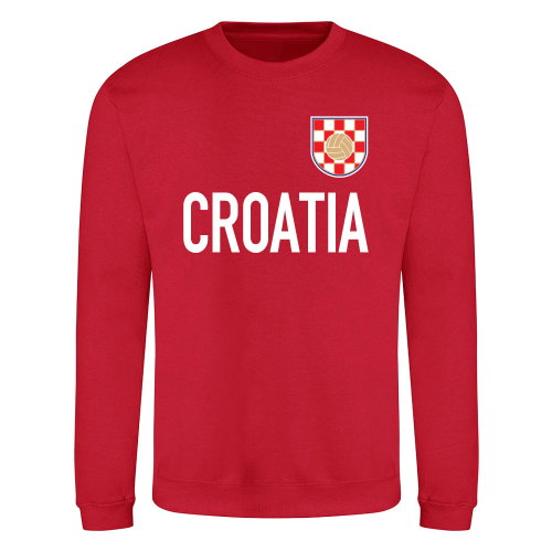 Croatia National Team Text Sweatshirt (Red)