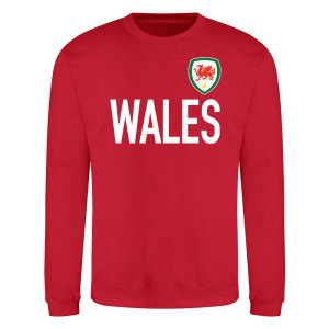 Wales National Team Text Sweatshirt (Red)