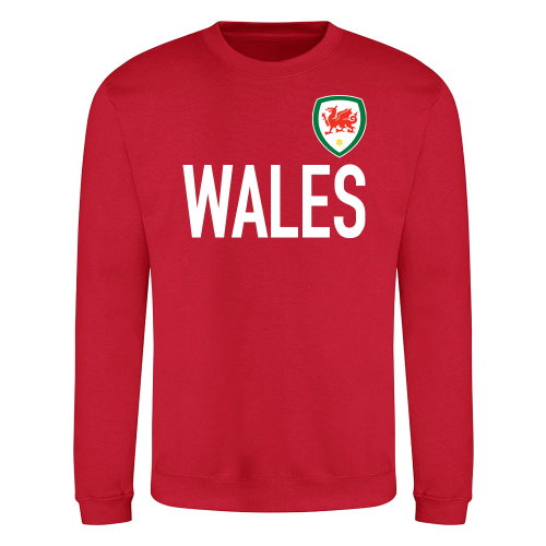 Wales National Team Text Sweatshirt (Red)
