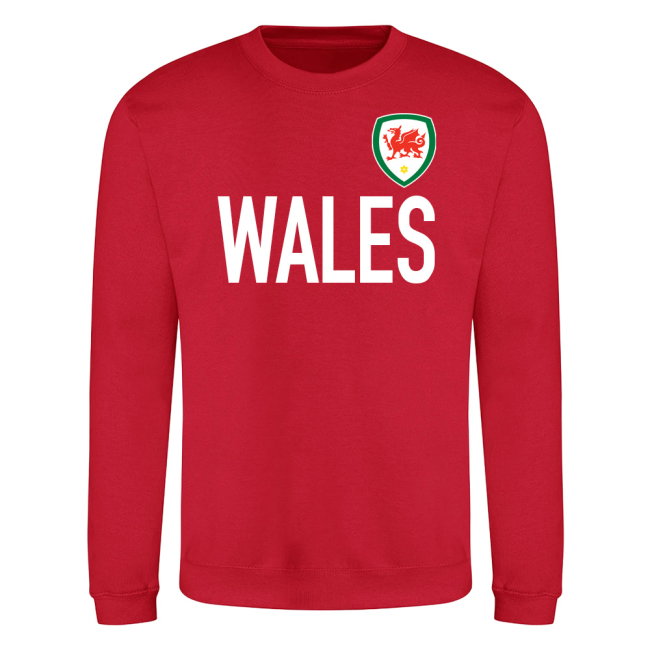 Wales National Team Text Sweatshirt (Red)