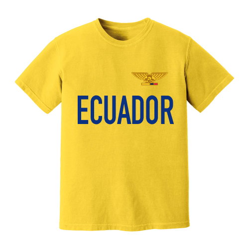 Ecuador National Team Text T-Shirt (Yellow)