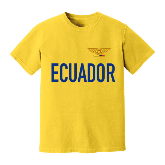 Ecuador National Team Text T-Shirt (Yellow)