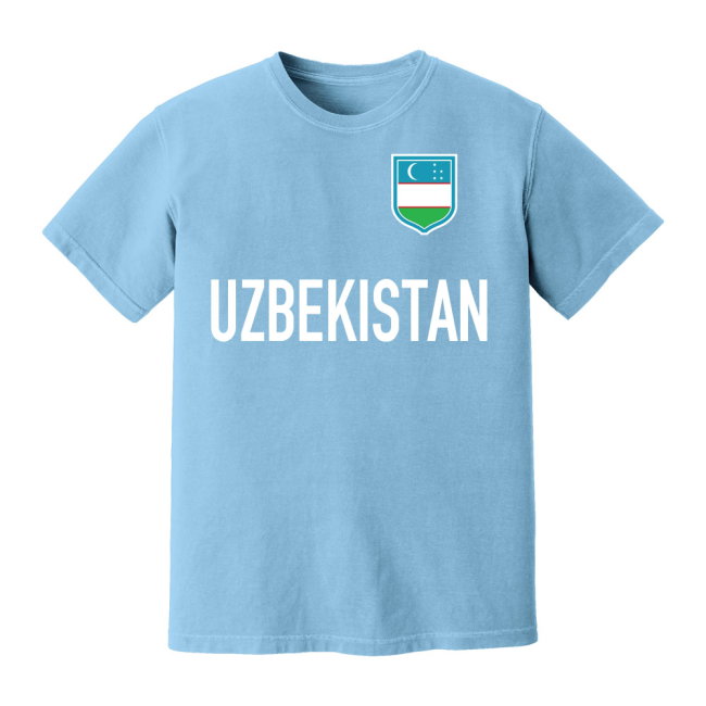 Uzbekistan National Team Text T-Shirt (Sky Blue)