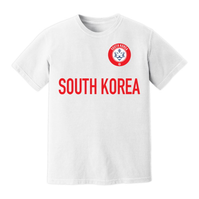 South Korea National Team Text T-Shirt (White)
