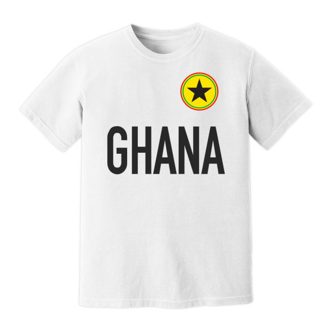 Ghana National Team Text T-Shirt (White)