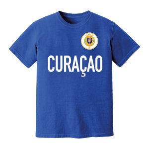 Curacao National Team Text T-Shirt (Blue)