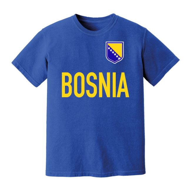 Bosnia National Team Text T-Shirt (Blue)