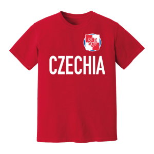 Czechia National Team Text T-Shirt (Red)