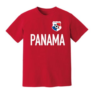 Panama National Team Text T-Shirt (Red)