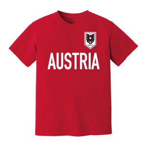 Austria National Team Text T-Shirt (Red)
