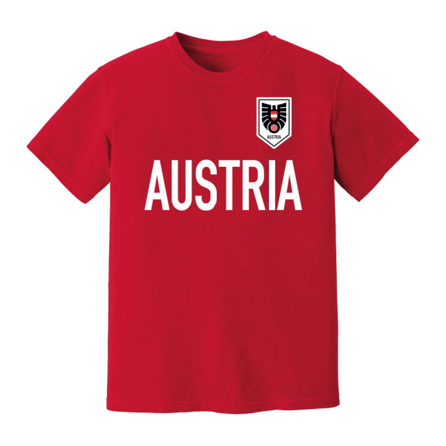 Austria National Team Text T-Shirt (Red)