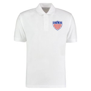 USA National Team Embroidered Polo Shirt (White)