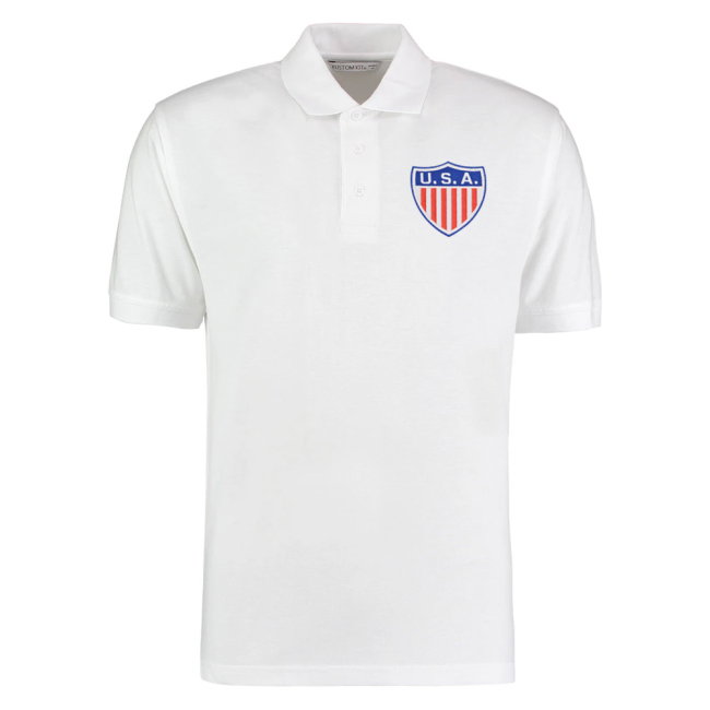 USA National Team Embroidered Polo Shirt (White)
