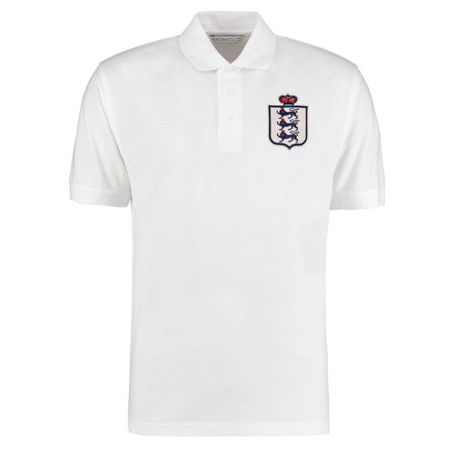 England National Team Embroidered Polo Shirt (White)