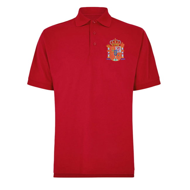 Spain National Team Embroidered Polo Shirt (Red)