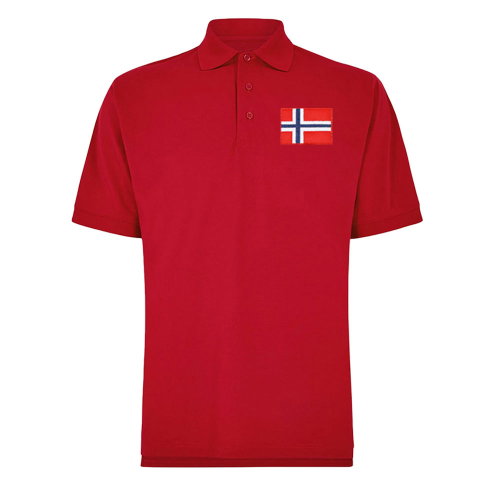 Norway National Team Embroidered Polo Shirt (Red)