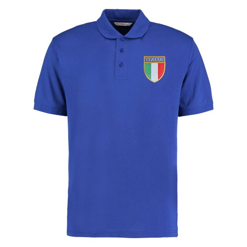 Italy National Team Embroidered Polo Shirt (Royal Blue)