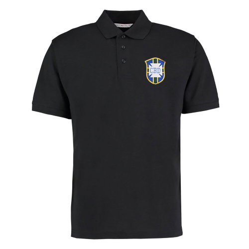 Brazil National Team Embroidered Polo Shirt (Black)