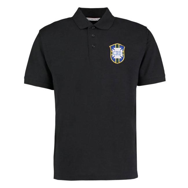Brazil National Team Embroidered Polo Shirt (Black)