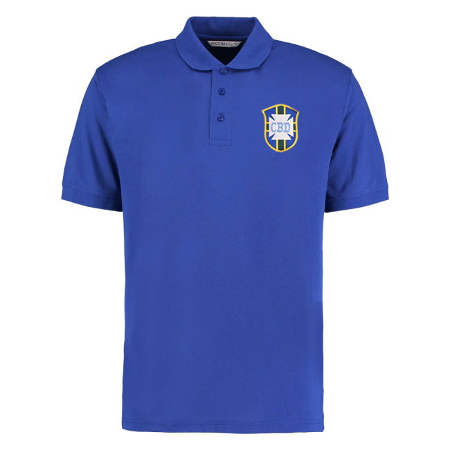 Brazil National Team Embroidered Polo Shirt (Royal Blue)