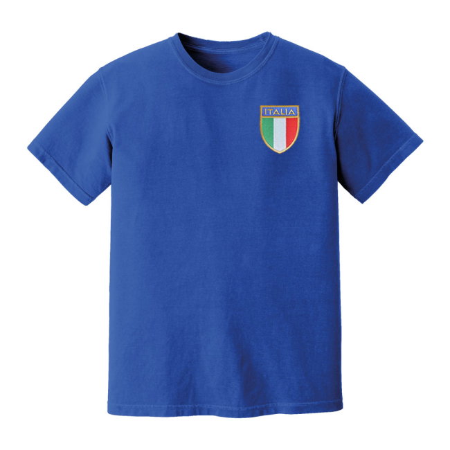 Italy National Team Embroidered Tee (Royal Blue)