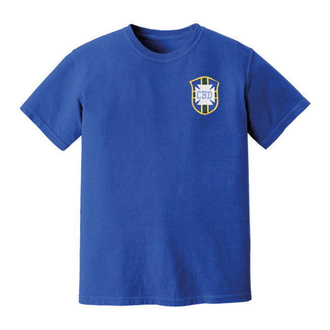 Brazil National Team Embroidered Tee (Royal Blue)