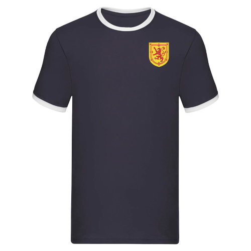 Scotland National Team Embroidered Ringer Tee (Navy)