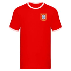 Portugal National Team Embroidered Ringer Tee (Red)