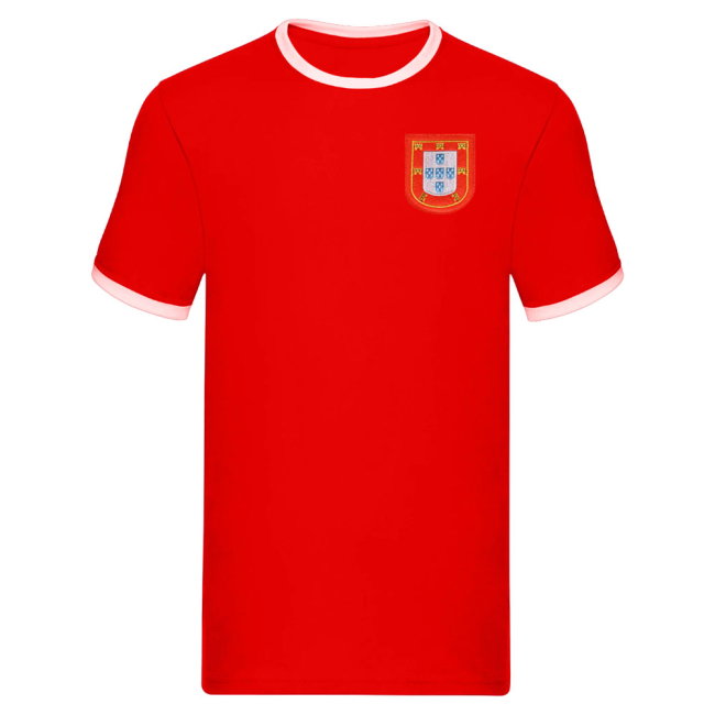 Portugal National Team Embroidered Ringer Tee (Red)